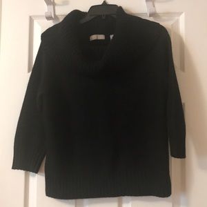 Kate hill black cowl neck lambs wool sweater